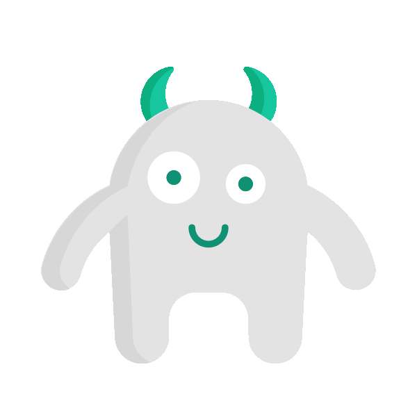 Wired flat 1872 small cute monster hover pinch